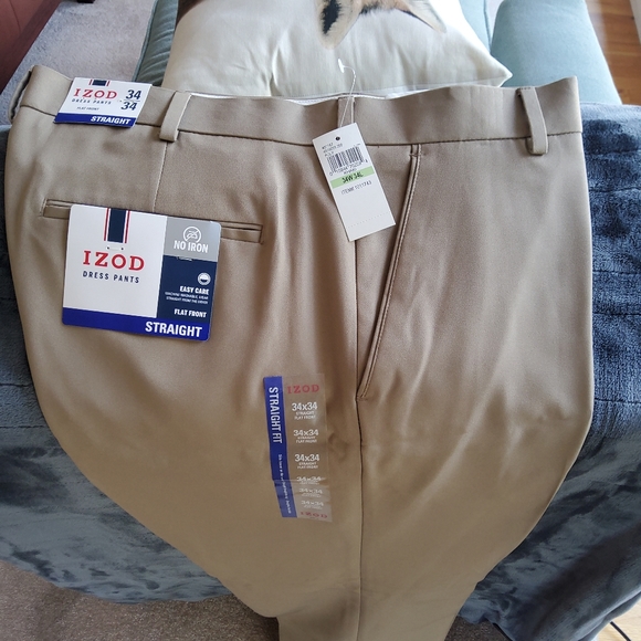 Izod | Pants | Izod Straight Leg Mens Dress Pants Black Tan And Grey ...